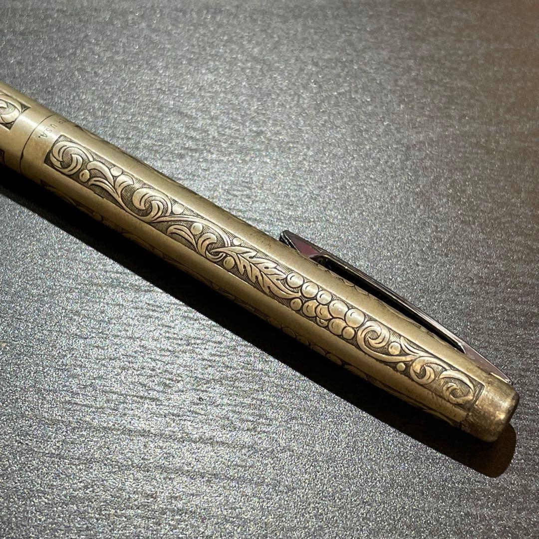 シェーファー シルバー刻印 葡萄唐草模様 シャーペン 希少 箱付き