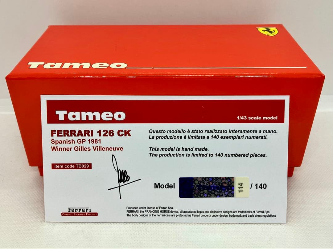 ★フェラーリ 126CK #27★G.ヴィルヌーブ★1981スペインGP優勝★