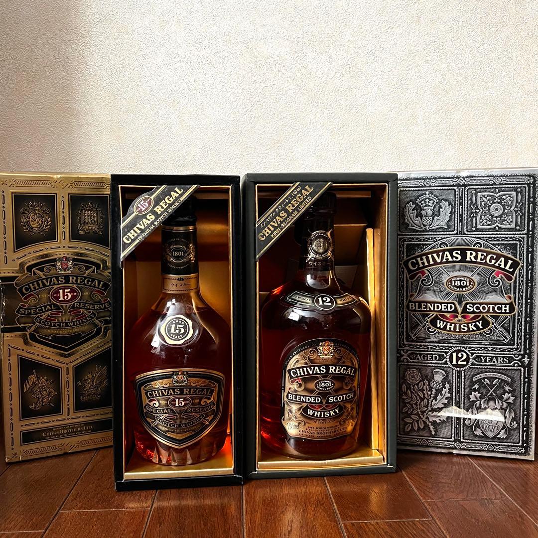 シーバスリーガル 15年 750ml ・12年 1140ml 【2本セット】 未開封】CHIVASREGALシーバスリーガル2本セット12/15年ウィスキー