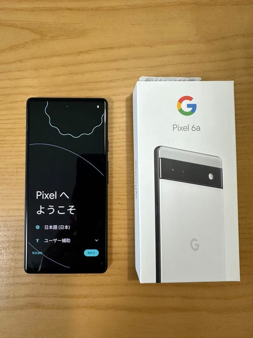 美品 Google Pixel 6a 128GB Chalk simフリー