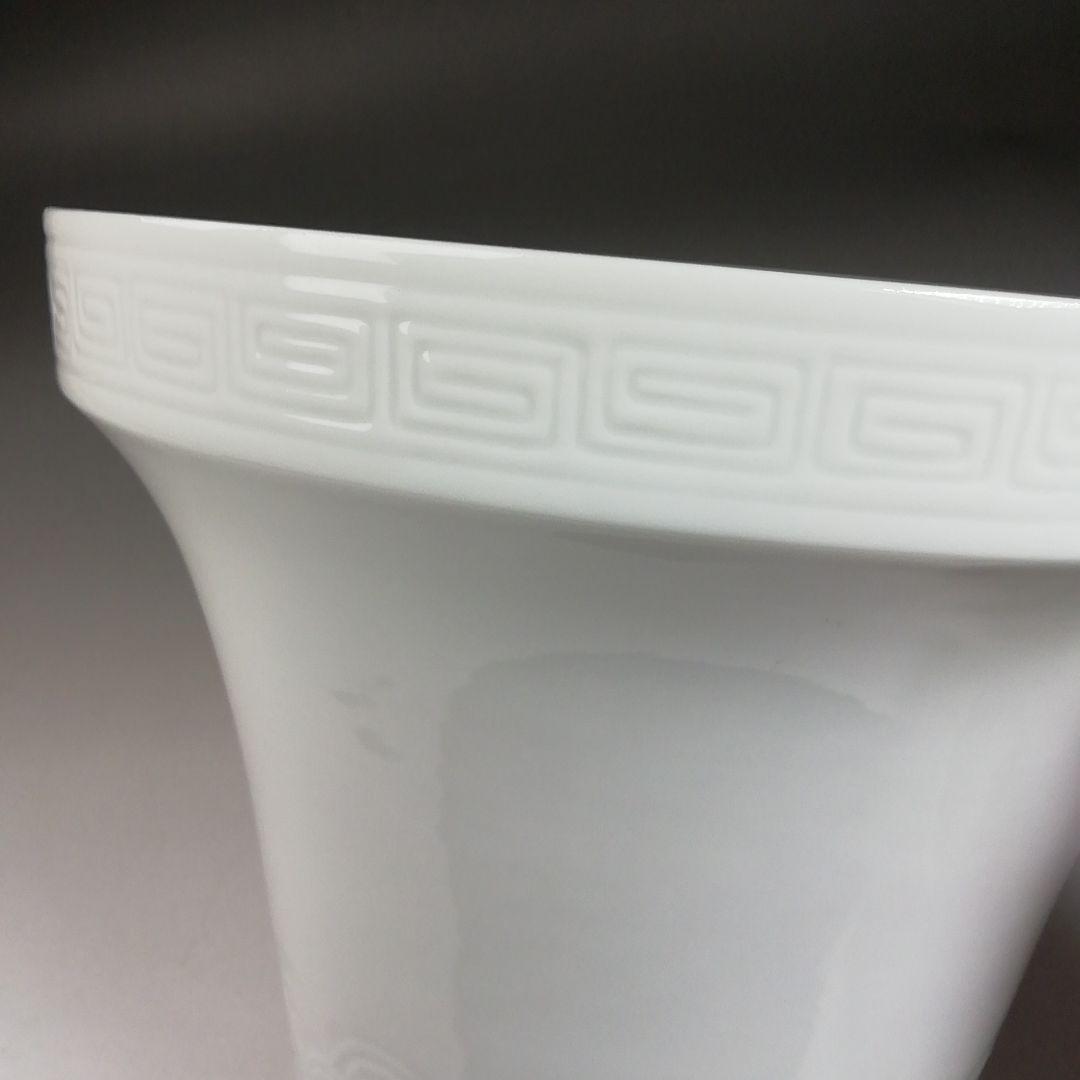 W64 水指 『白磁 青海波』『末広水指』『横石喜助 造』 共箱 茶道具