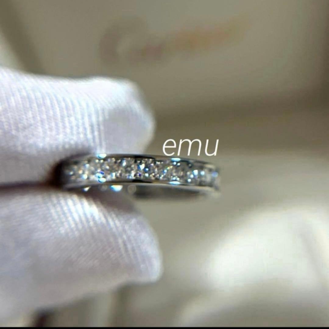 とむ様 / 最高級モアサナイト / フルエタニティリング / レール留め