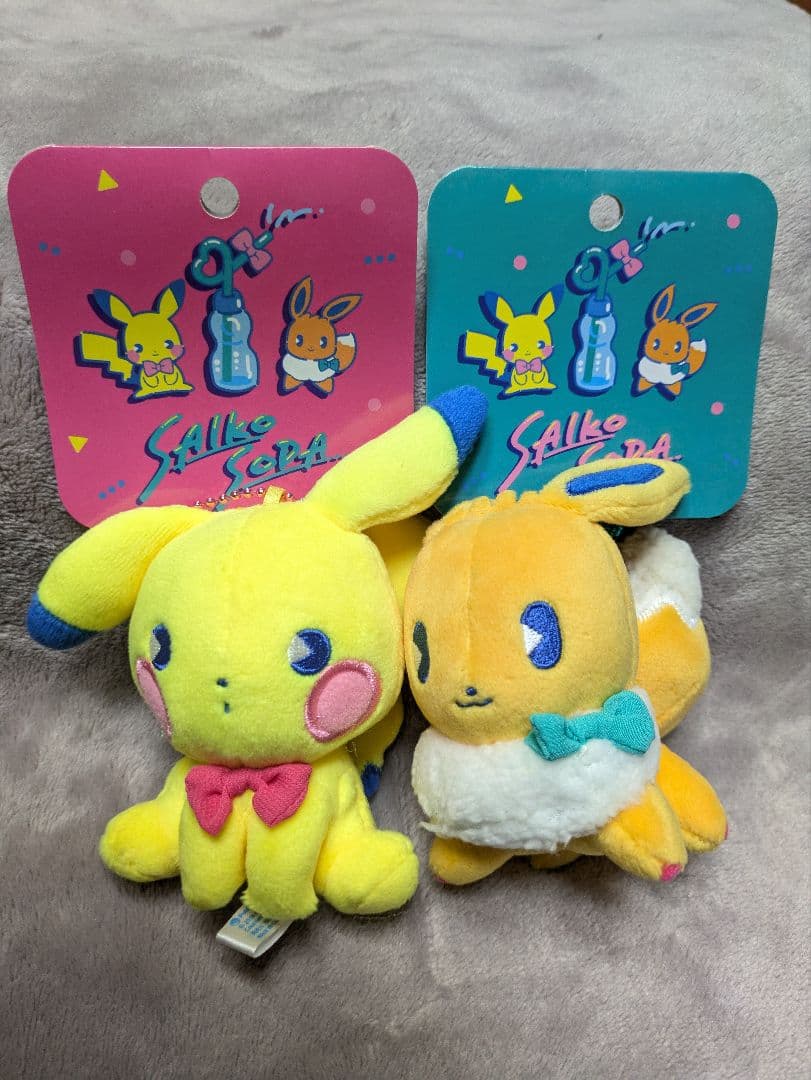 ピカチュウ&イーブイ ぬいぐるみマスコット サイコソーダ ポケモン
