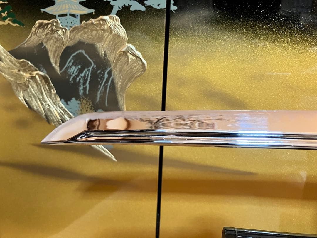 【美品】居合刀 模造刀 豪華拵え 鳥松図鍔 刀袋付 下緒新品交換済み