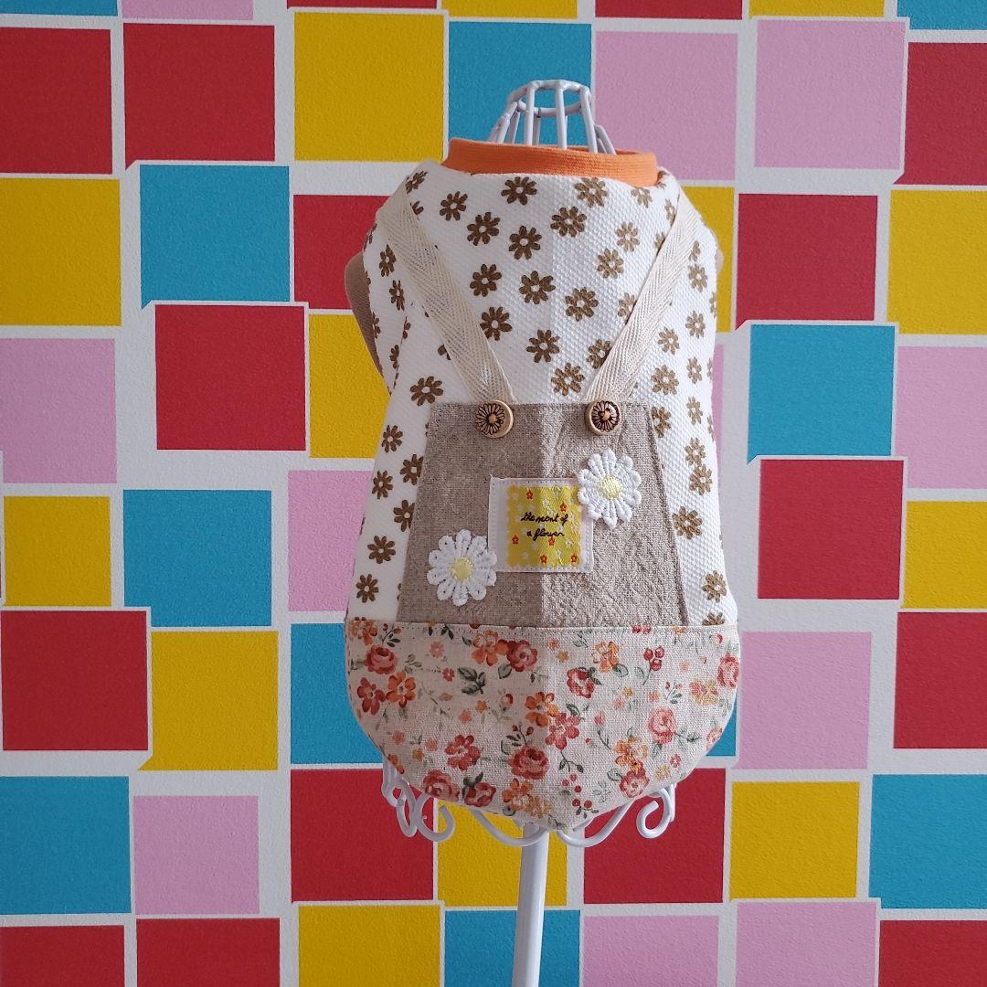 犬服ハンドメイドサロペット風タンク