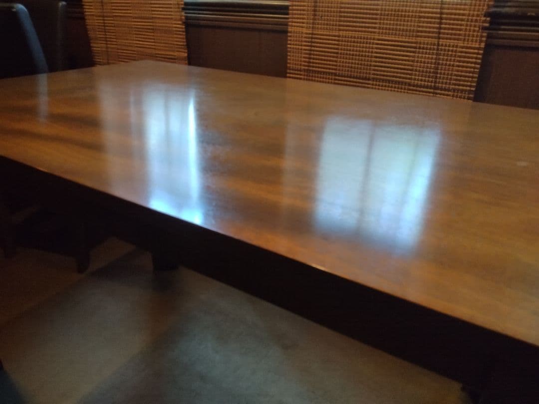 木製長方形テーブル ダークブラウン引き取り限定