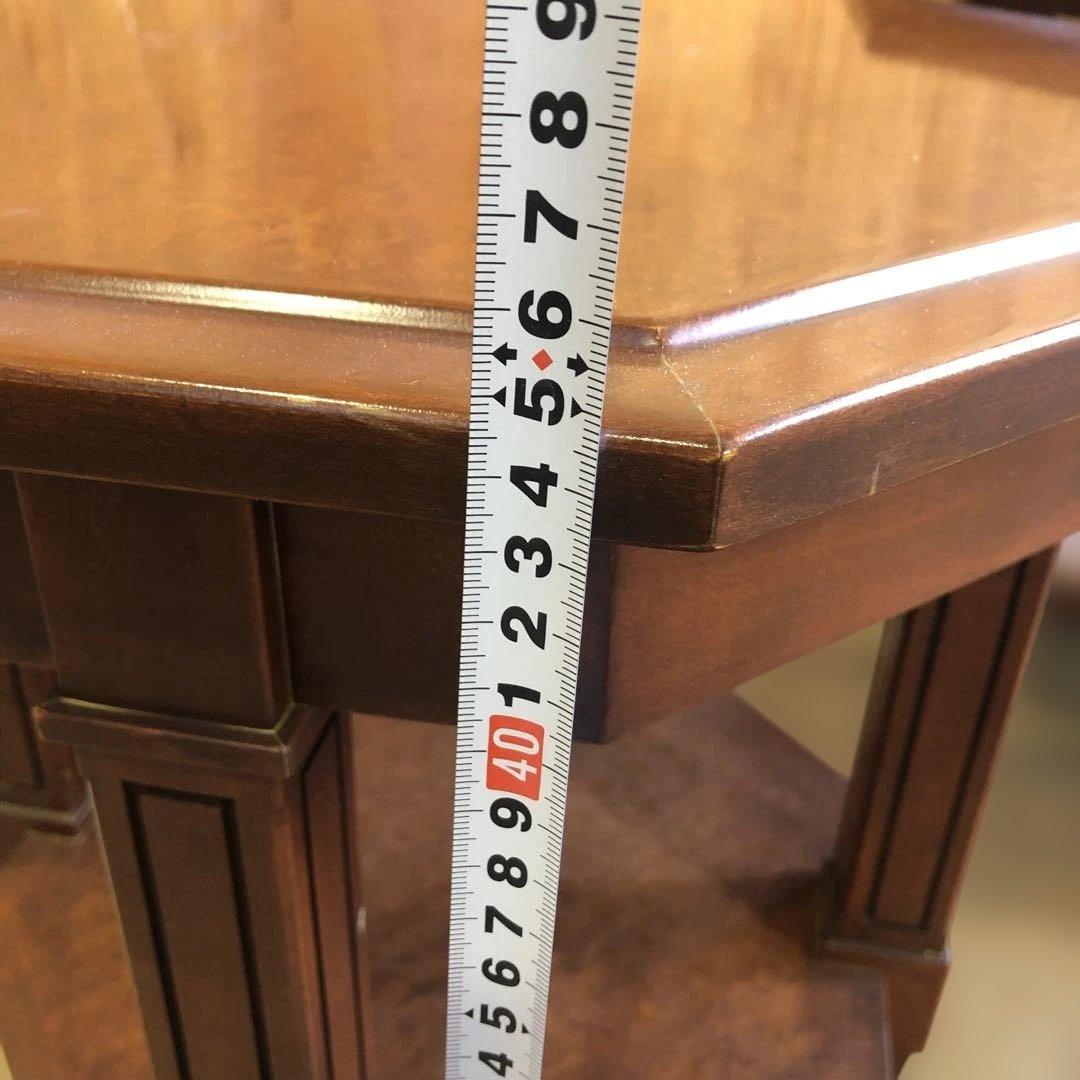 八角形の木製テーブル アンティークテーブル サイドテーブル ミニ