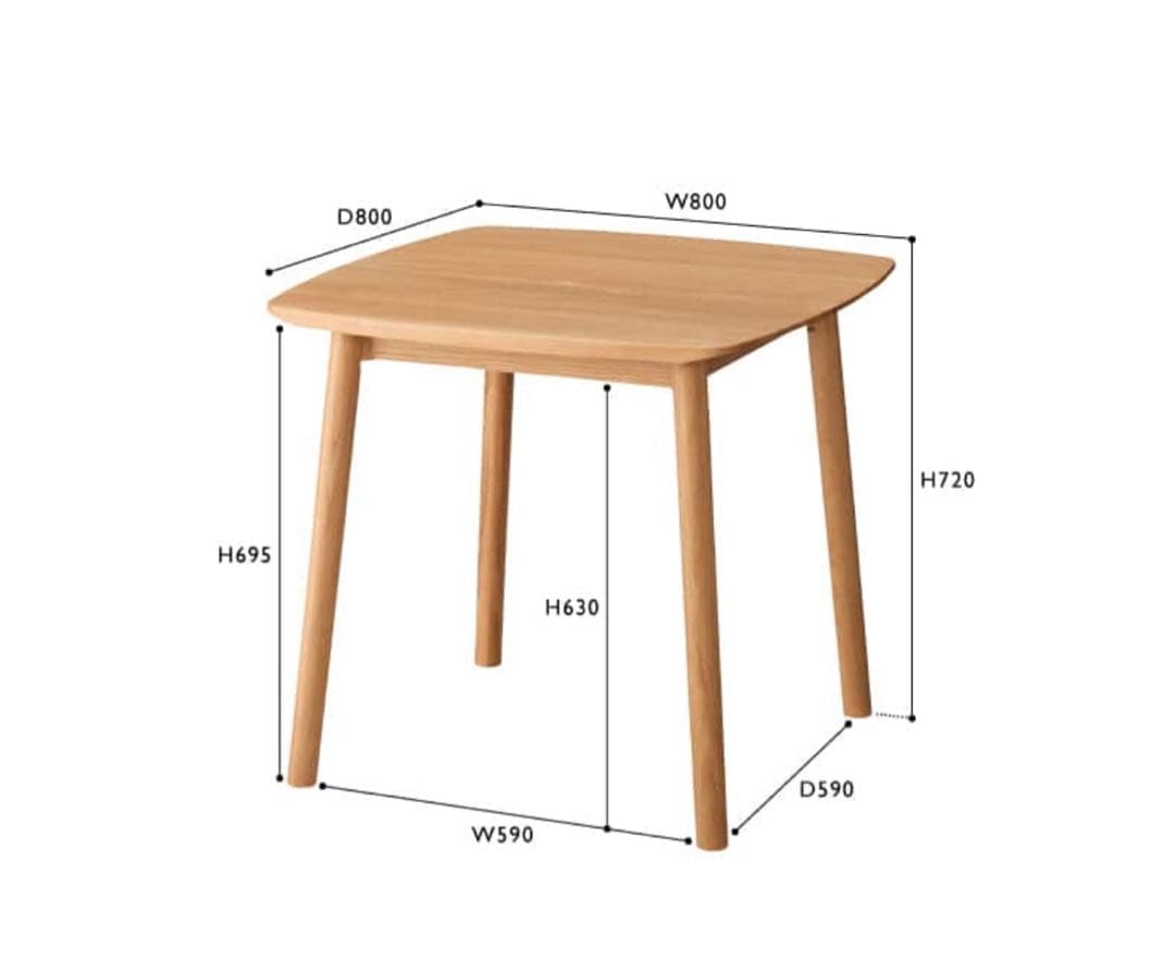 unico SOLK（ソルク）ダイニングテーブル W800