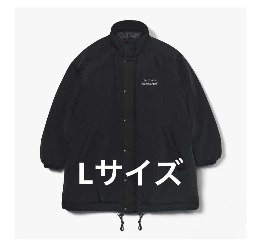 ENNOY PADDED NYLON BENCH COAT ブラック×ホワイト - メルカリ
