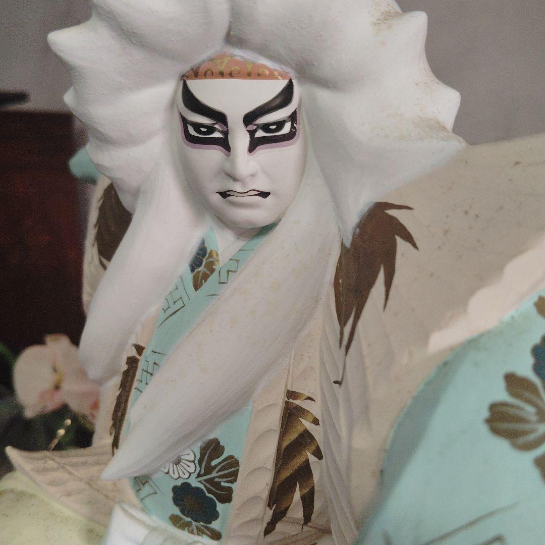 伝統的博多人形歌舞伎鏡舞一義作約30cm