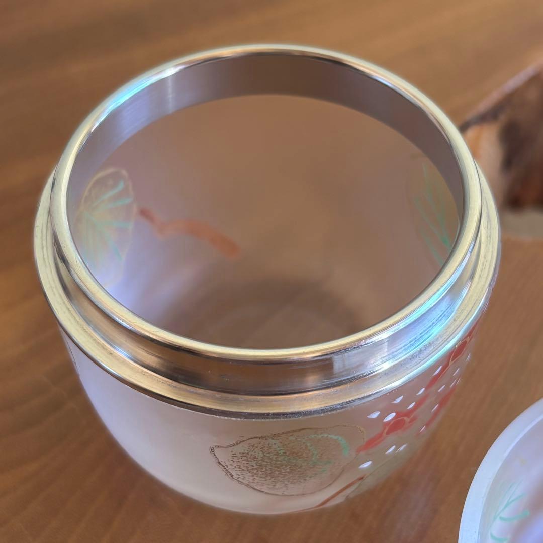 義山 硝子 棗 水崎長寿 紫陽花 共箱 茶道具