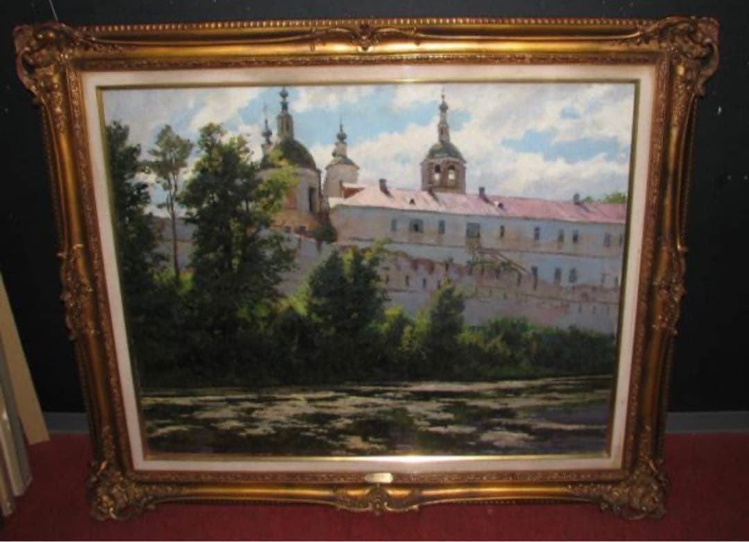 油絵 肉筆 「Raqifの街風景」 オーセネフ Osenev N.I.