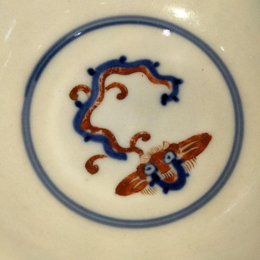 v337 清時代 在銘 大明満暦年製 新渡 粉彩龍人物文