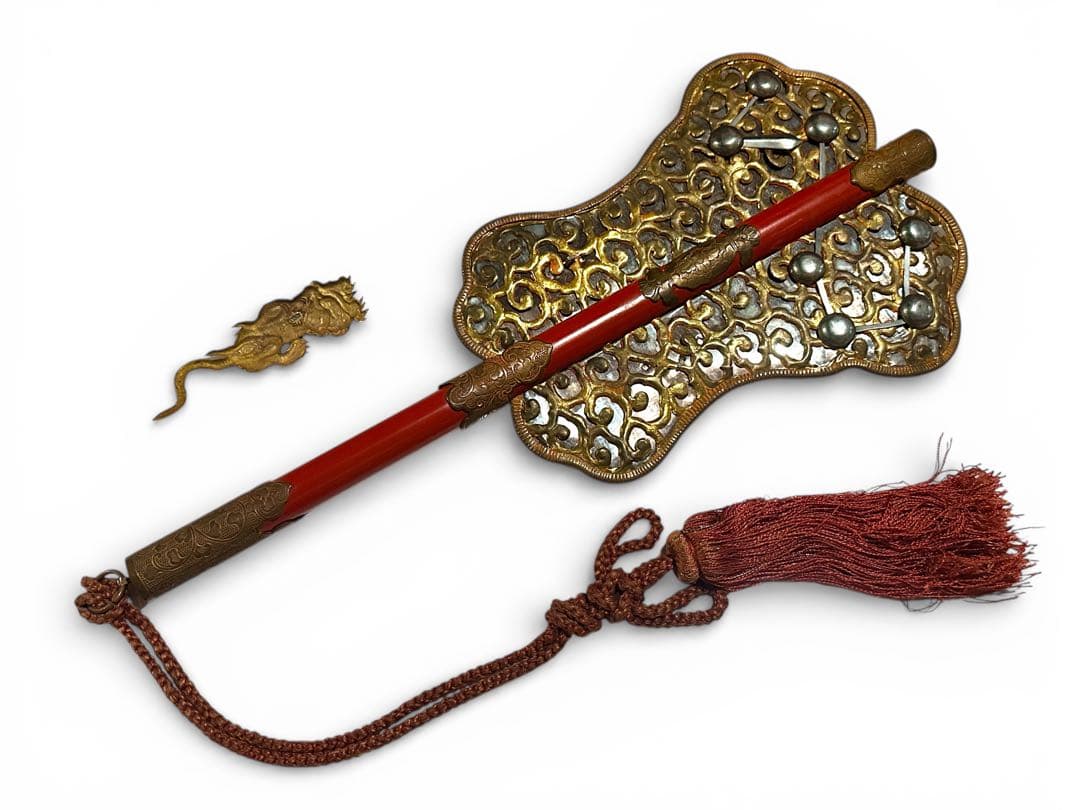 軍配団扇 時代金工 飾り金具 彫金 金属工芸