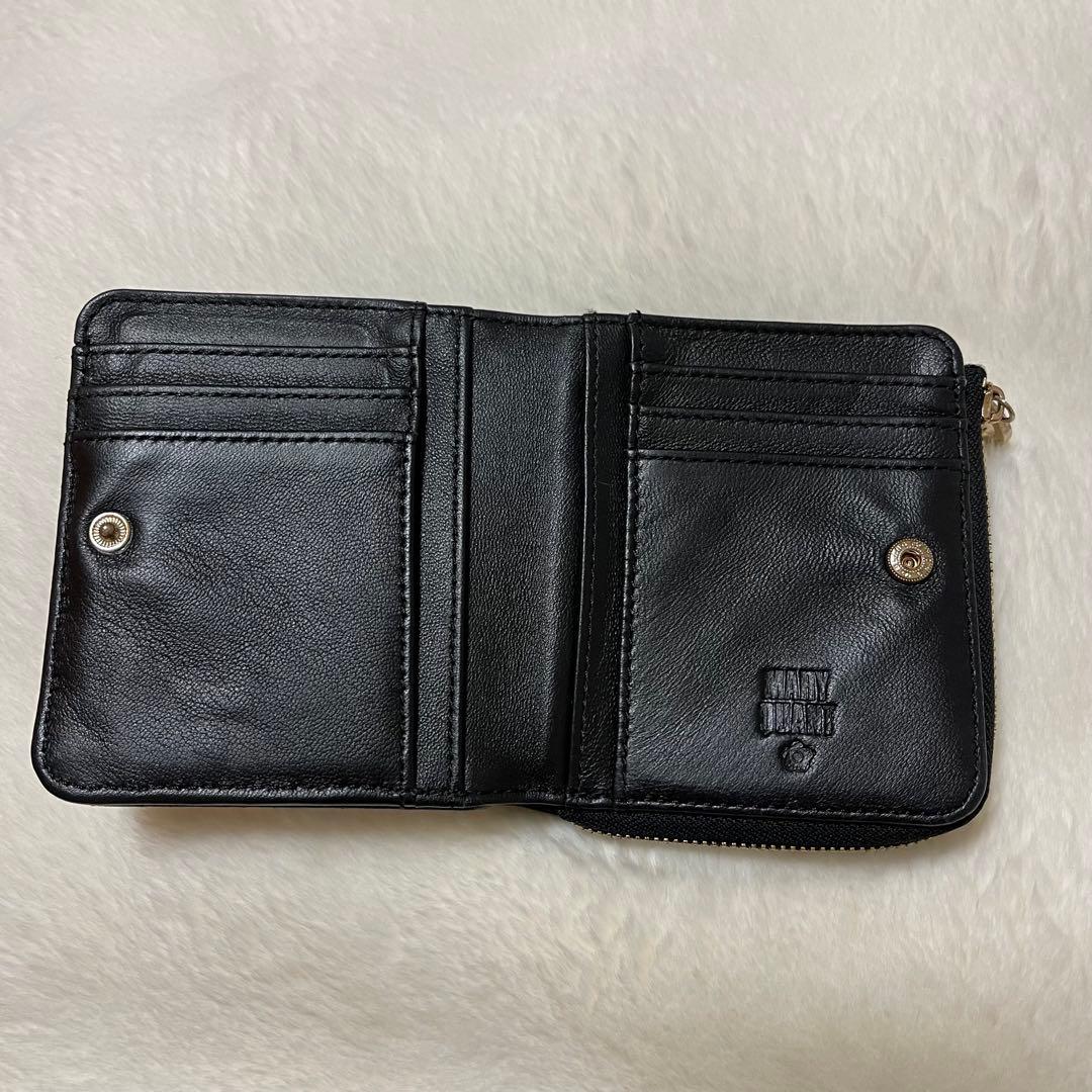 MARY QUANT キルトフォームデイジー ウォレット ブラック