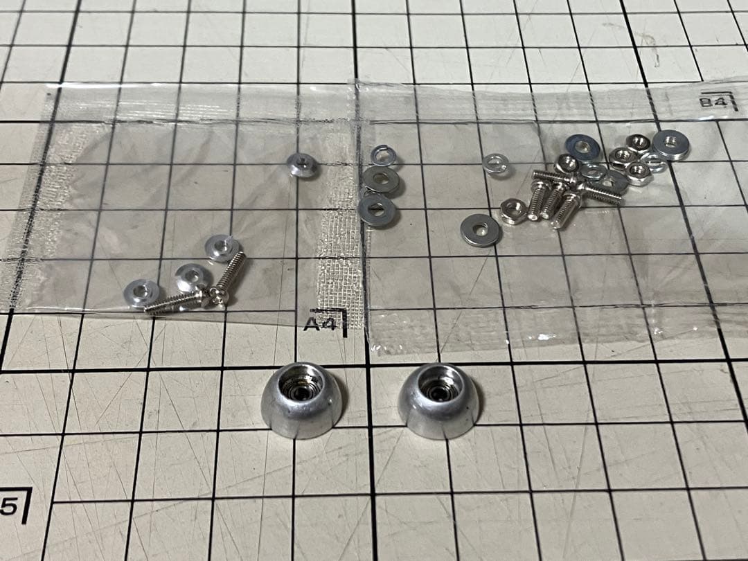 ミニ四駆ダンガンレーサー11mm アルミベアリングローラー パッシングタイプ