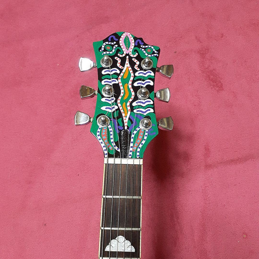 【良・美品】サイケペイント(改)・hideモデル。モッキンバードエレキギター。