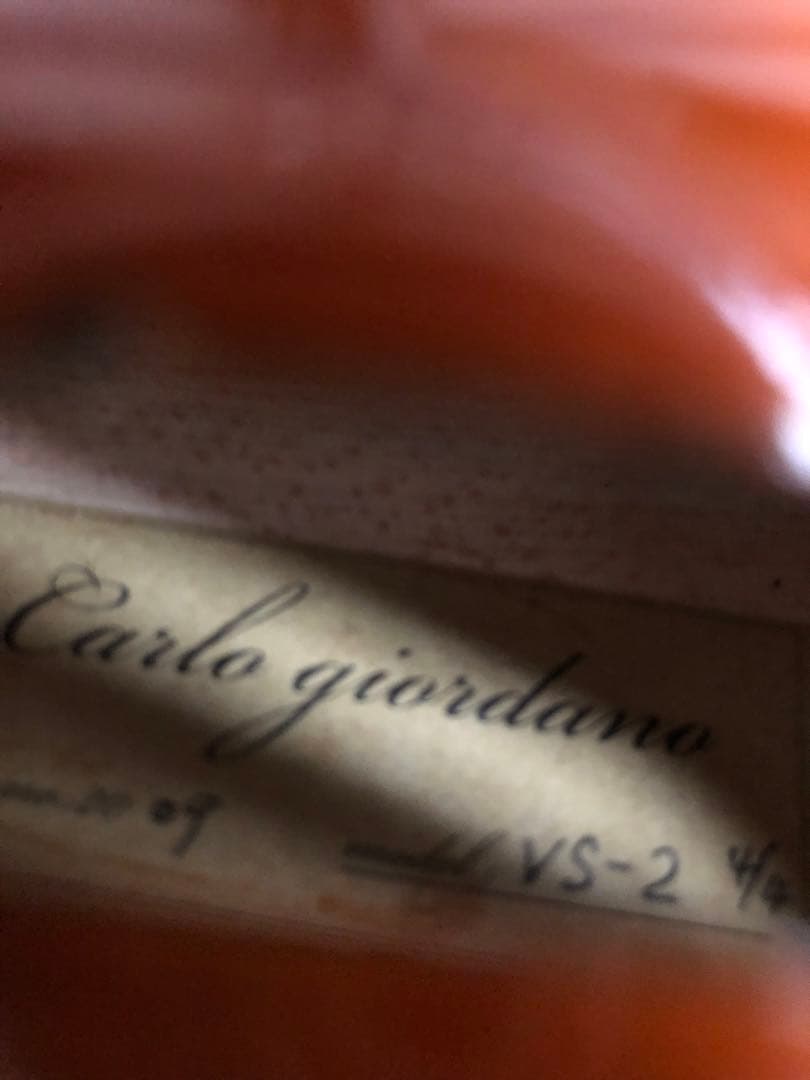 Carlo giordano VS-2 バイオリン本体 茶色 ケース付き