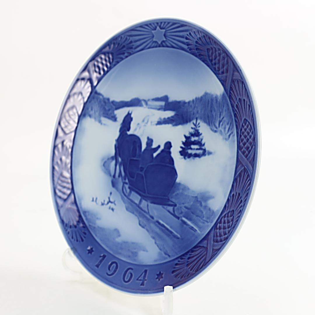 1964年「クリスマスツリーを採りに行く」イヤープレート ロイヤルコペンハーゲン