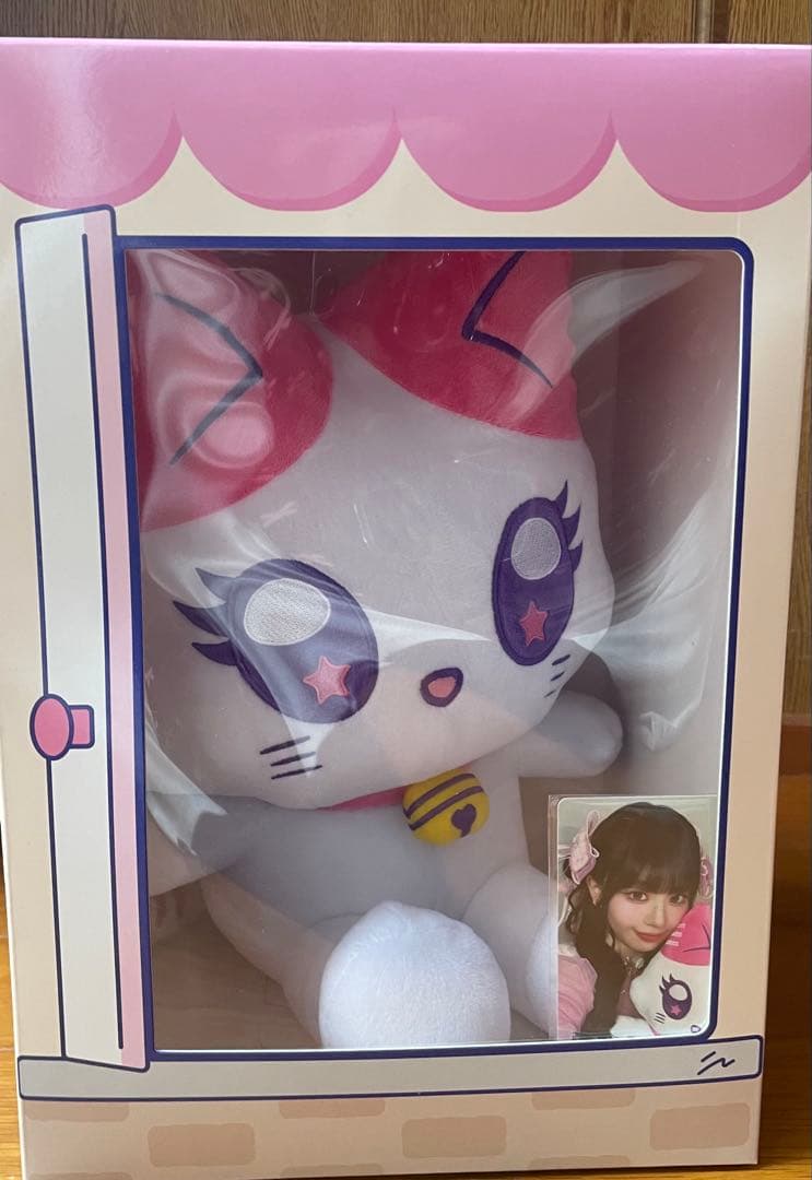 ME:I 村上璃杏 RI:NYAN おすわりME:EYE's ぬいぐるみ ミャイ - メルカリ