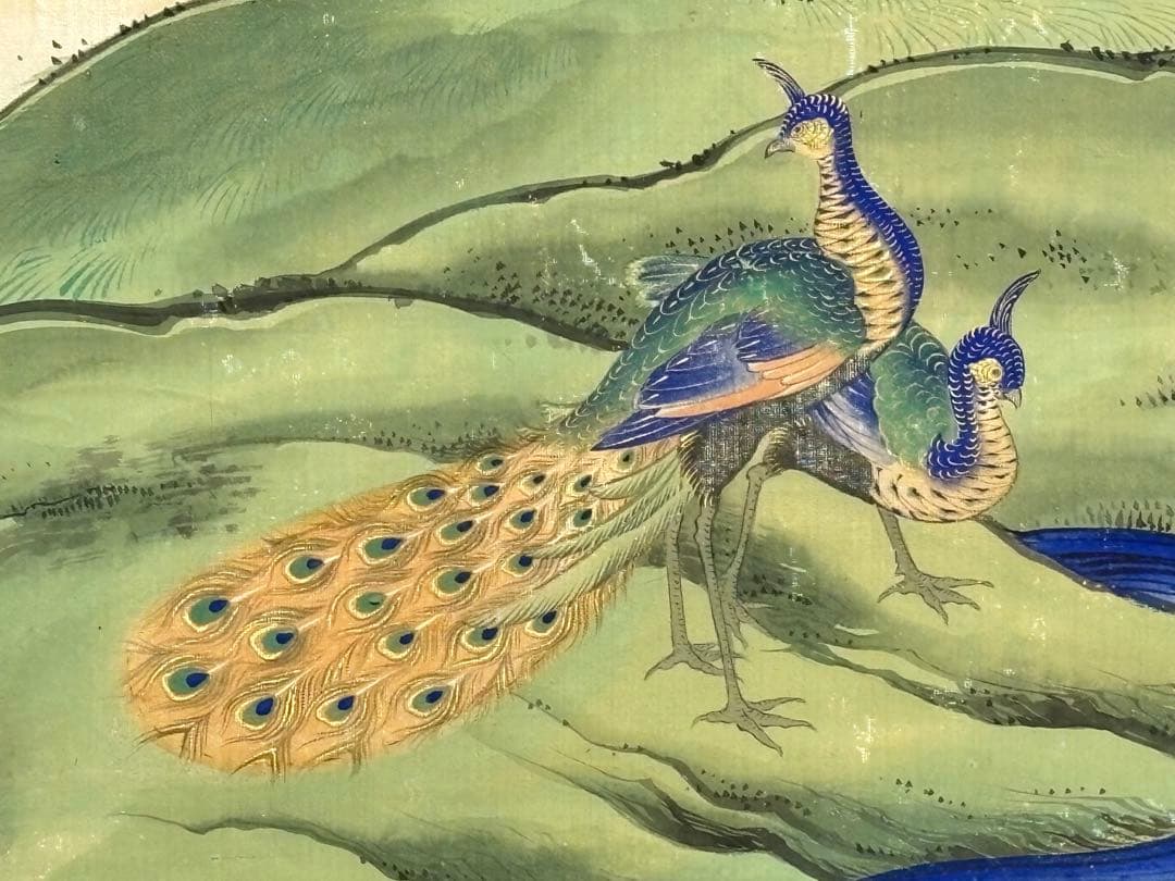 「二祖対面之図（善道大師・法然上人）」極彩色江戸時代中期頃筆 絹本 1枚