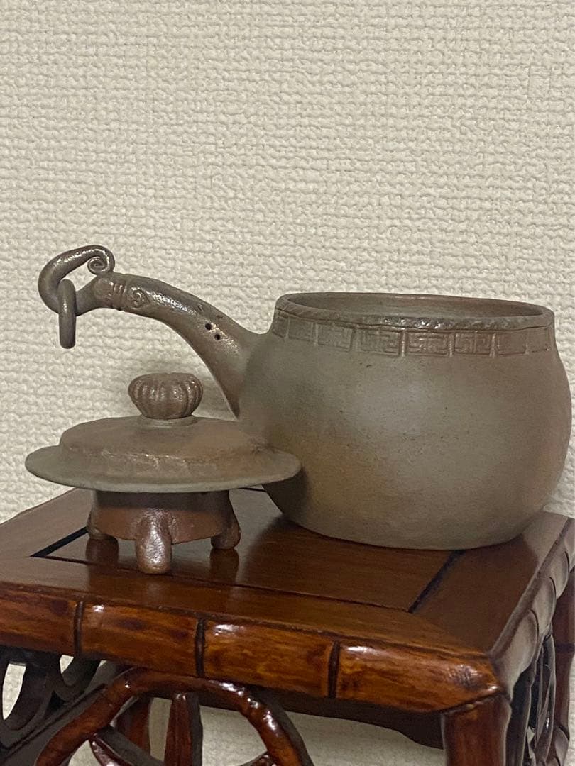 万古煎茶道具 茶器 急須 在銘 箱付