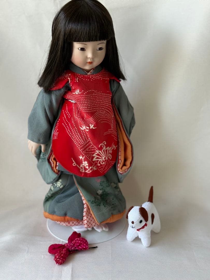 可愛い市松人形 ビスクドール 約40㎝ 一部布あり - メルカリ