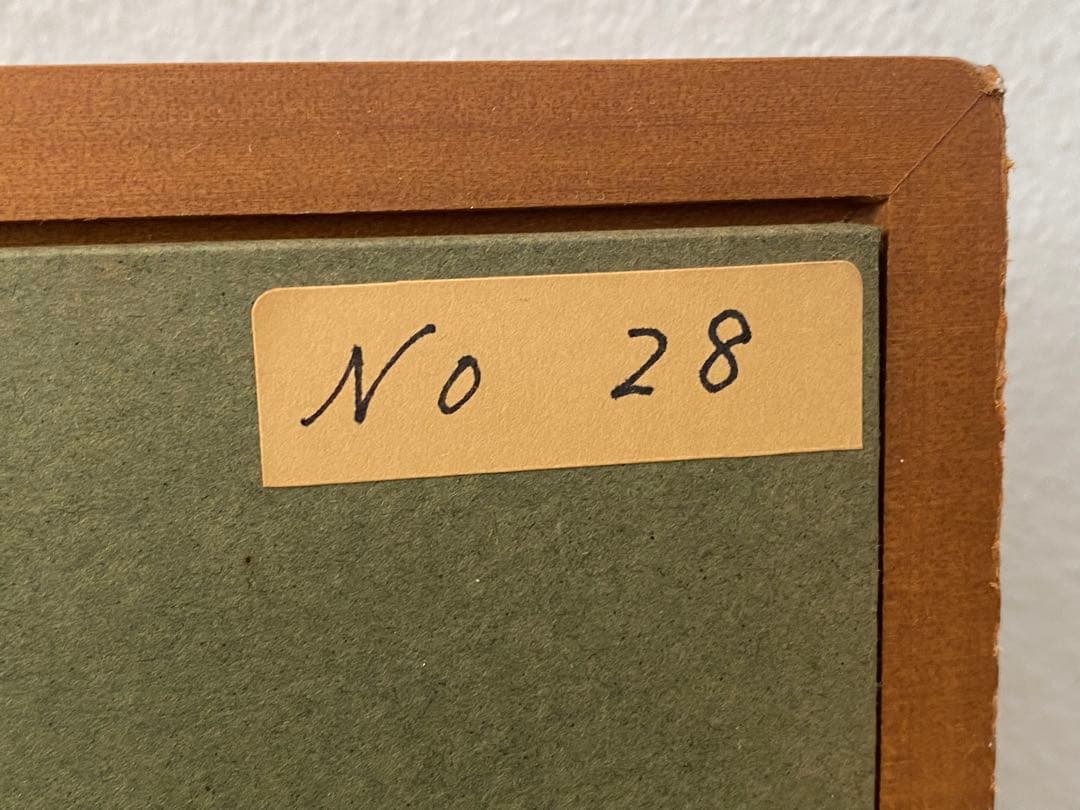 油絵　花井善道　『 錦秋十和田湖 』　共シール　画　F6号