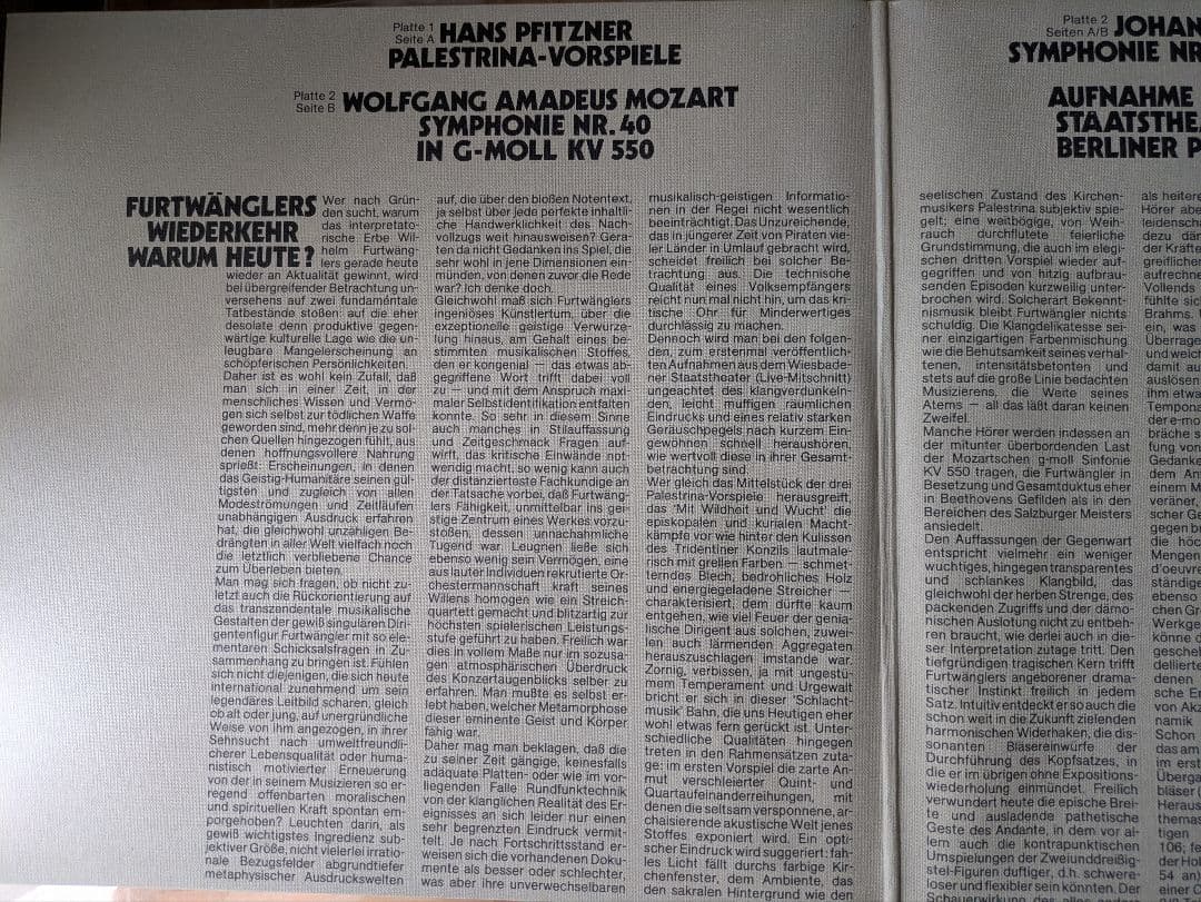 値下げLP ドイツ・フルトヴェングラー協会盤 ヴィースバーデンライブ2枚組