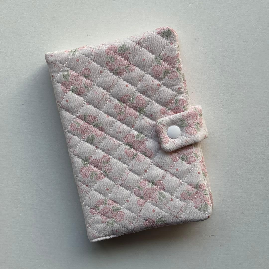 バインダーカバー ピンク 花柄 A6 ティーコースター 韓国