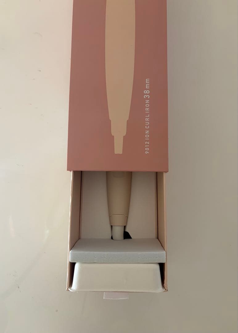 クレイツ9012カールヘアアイロン 38mm ピンクベージュ-商品の 现货