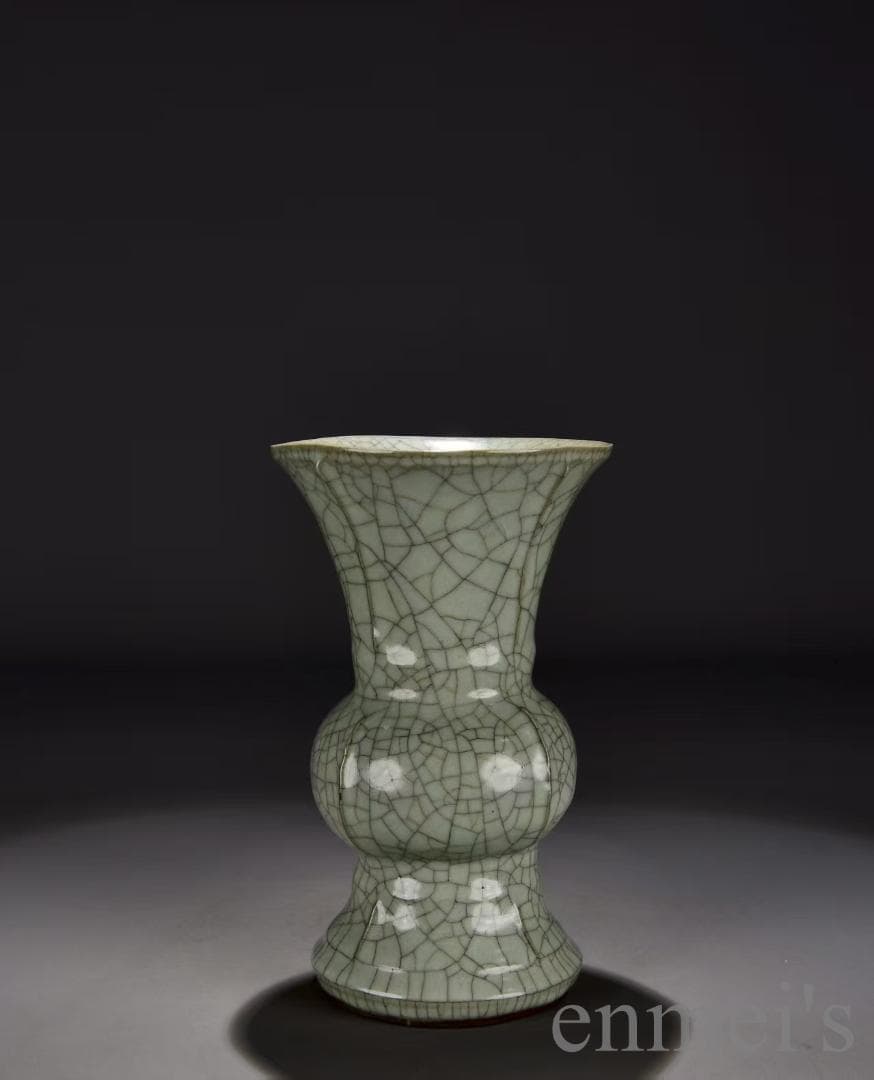 中国古美術・宋官窯・出戟花觚・青磁・唐物・壺・骨董品・時代物・古