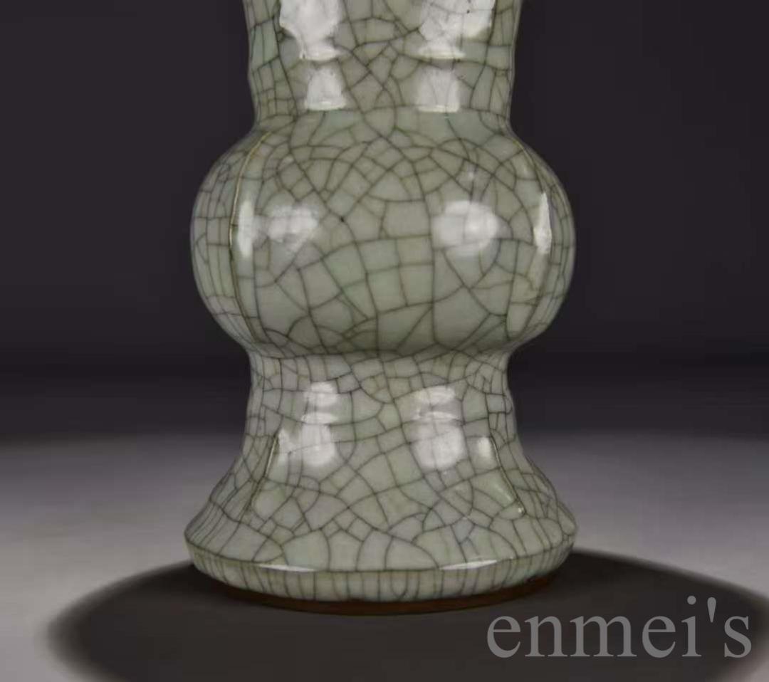 中国古美術・宋官窯・出戟花觚・青磁・唐物・壺・骨董品・時代物・古