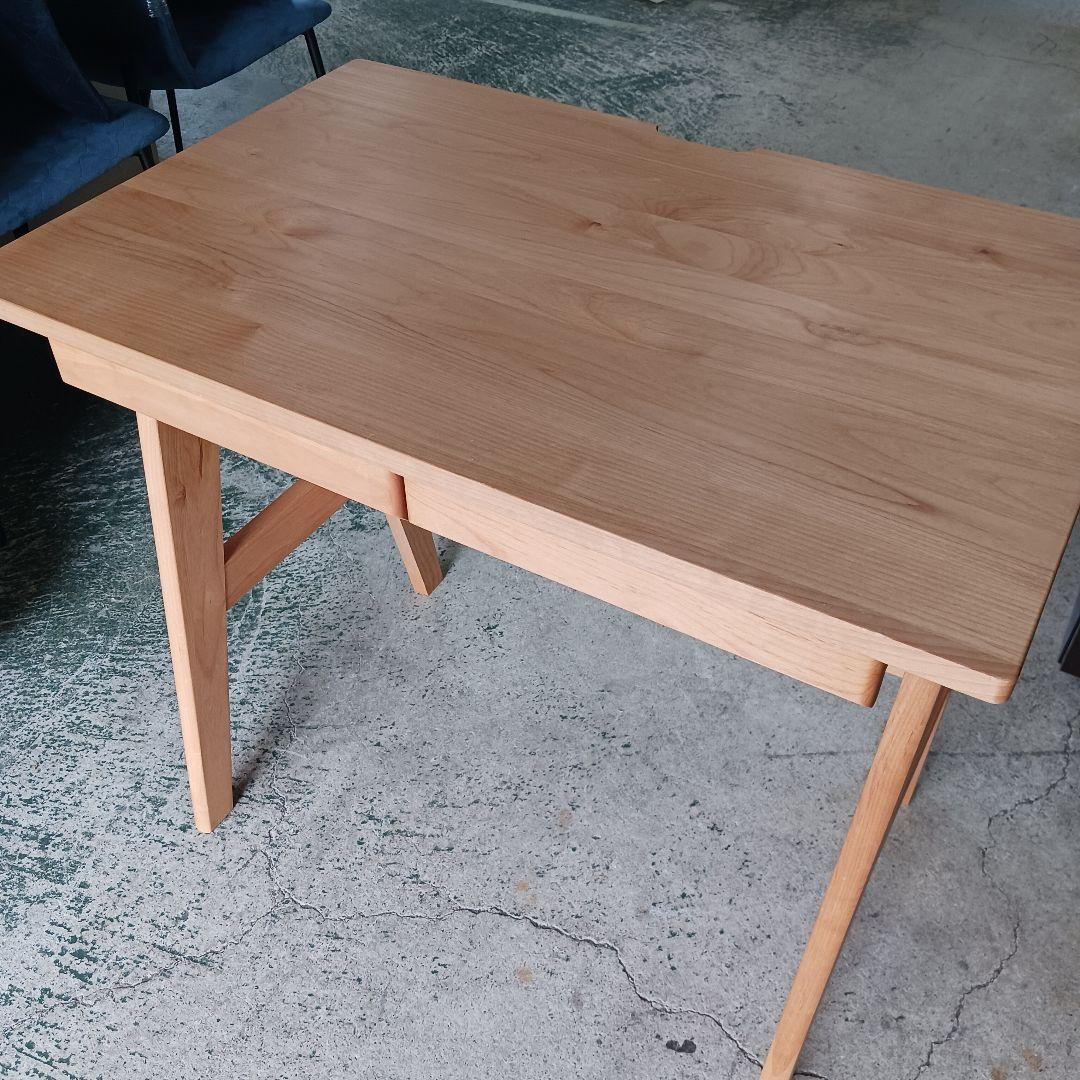 J492\" 現状品 掘田木工 天然木デスク W800