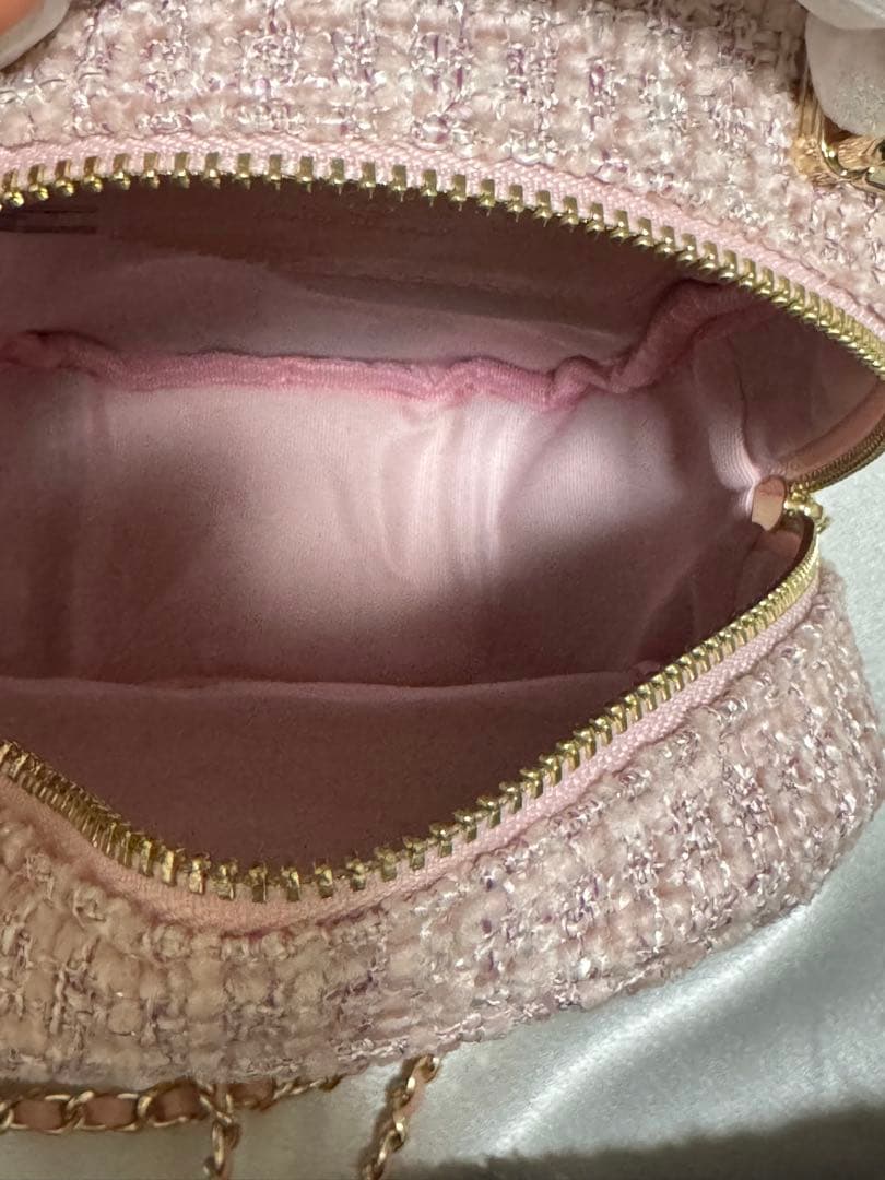 m*a様 シャネル　ノベルティ リュック ゴールド金具　ツイード　ピンク