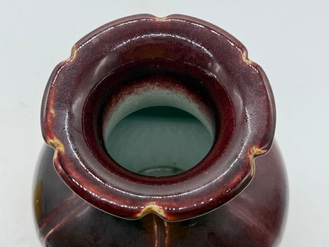 中国 雍正年製 辰砂釉花口瓶 紅釉 送料込み251202 - メルカリ