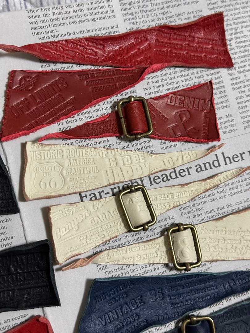 専用 染色タグ 革タグ 刻印タグ ハンドメイド