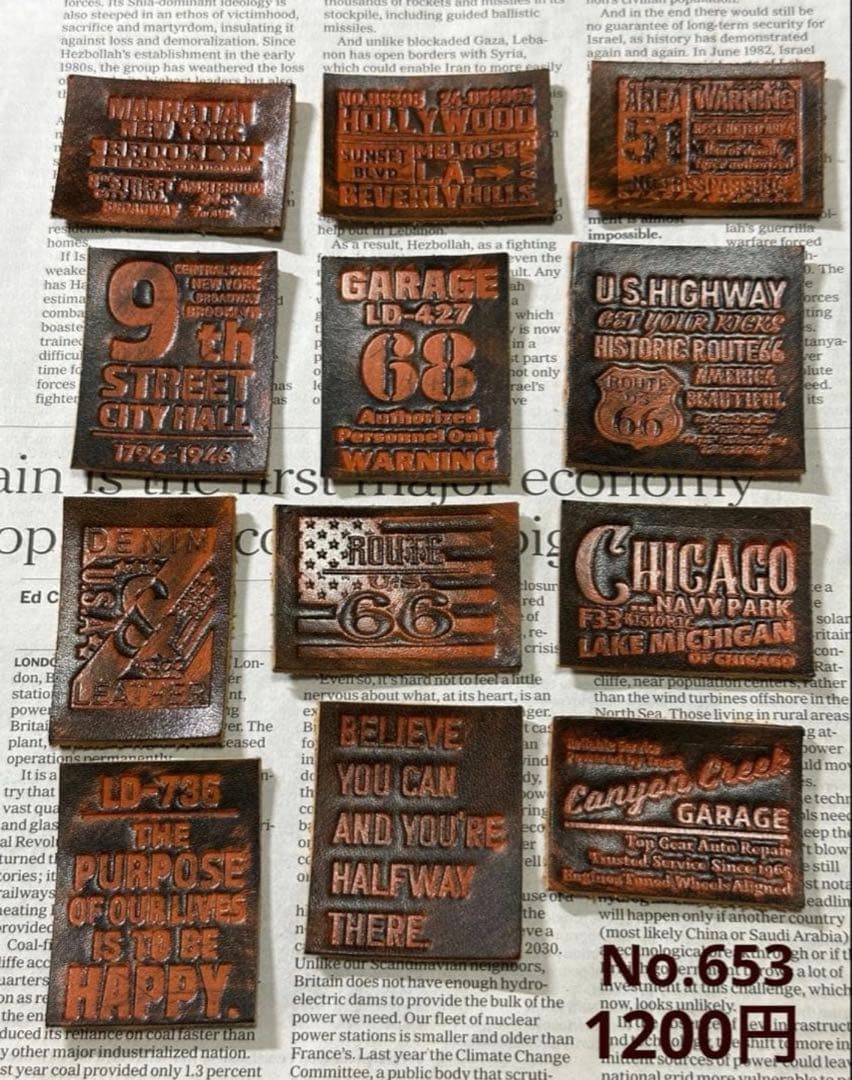 専用 染色タグ 革タグ 刻印タグ ハンドメイド