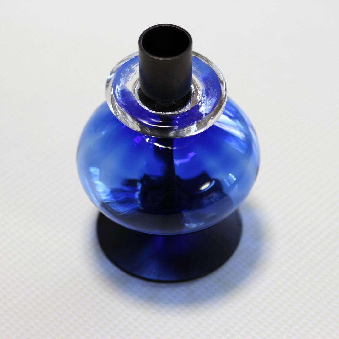 美品】エリックホグラン キャンドルスタンド オニオン型 ブルー 01