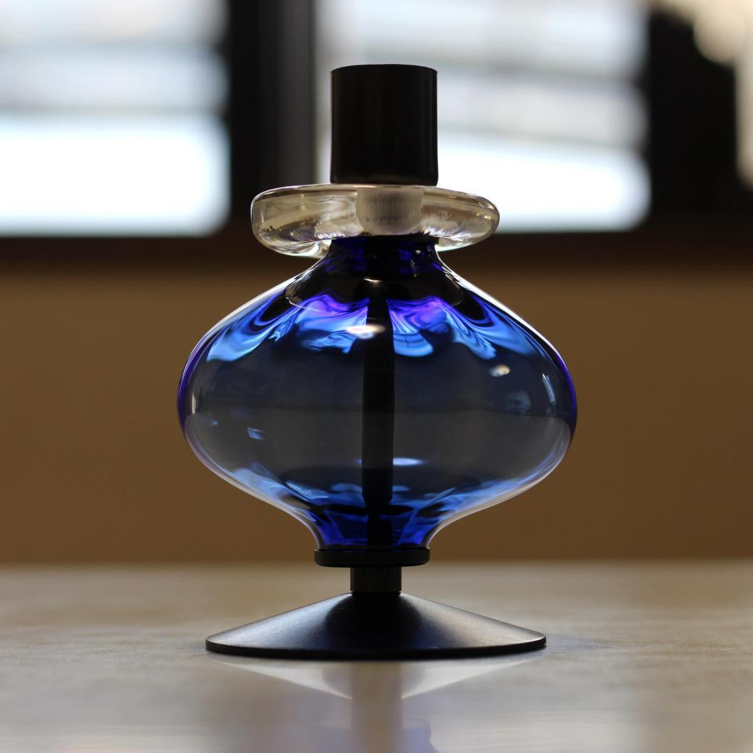 美品】エリックホグラン キャンドルスタンド オニオン型 ブルー 01