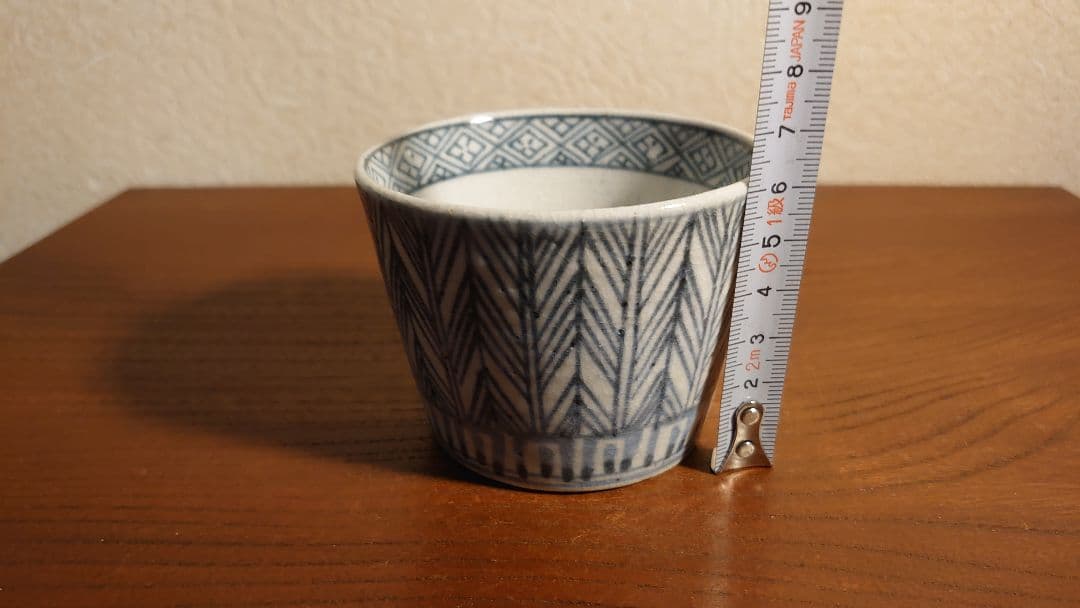 古伊万里　伊万里　蕎麦猪口　そば猪口　矢じり文　江戸期　蔵出し　1客
