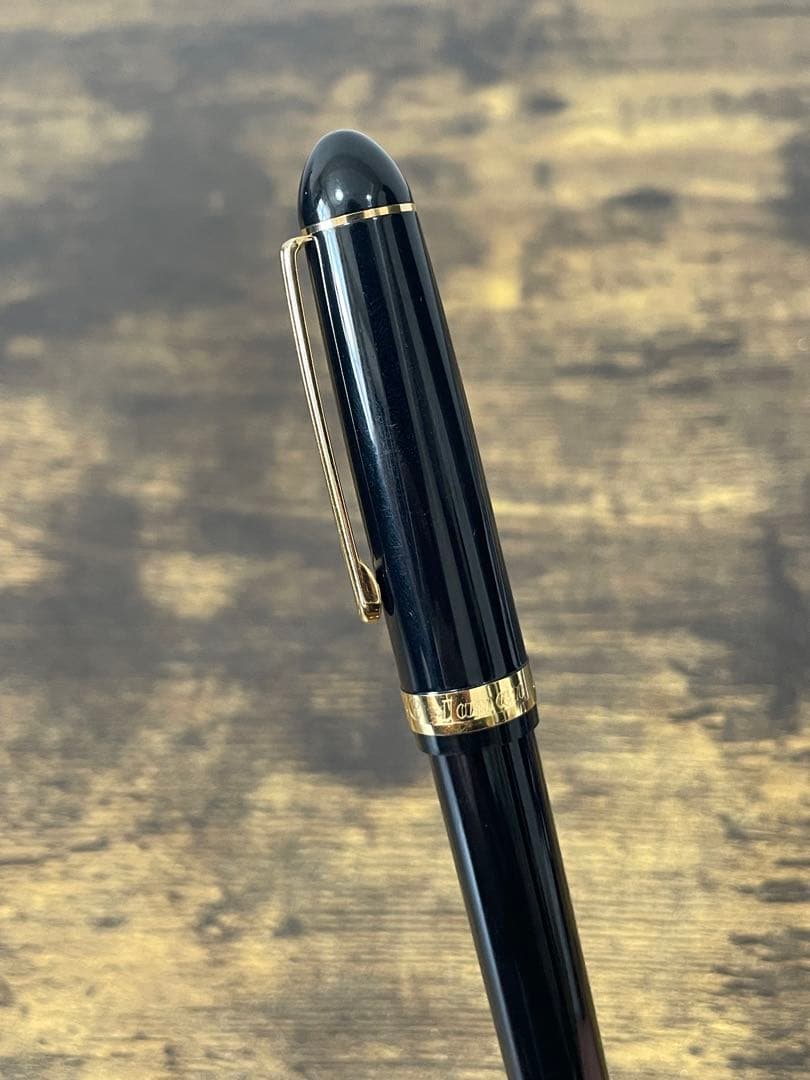 試筆のみ 細軟ニブ 14金 ゴールド×ブラック プラチナ 万年筆