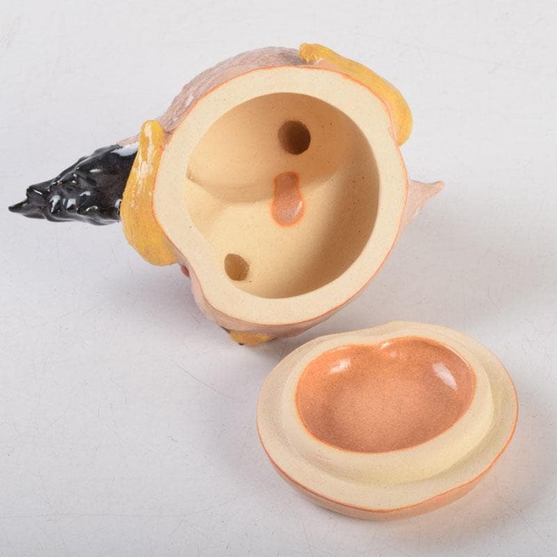 もちぽよい様専用 萩焼 十二世 坂高麗左衛門作 酉香合 共布共箱 V 8767