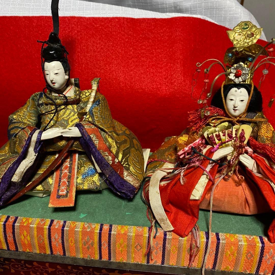 雛祭り　古い雛人形　１５体　お道具も　小さな　芥子雛　明治　大正戦前