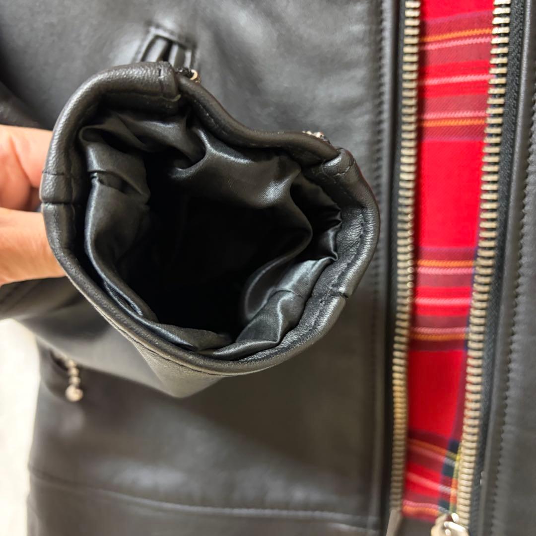 日本製】666 ライダース LJM-9TF ブラック 34 赤タータン