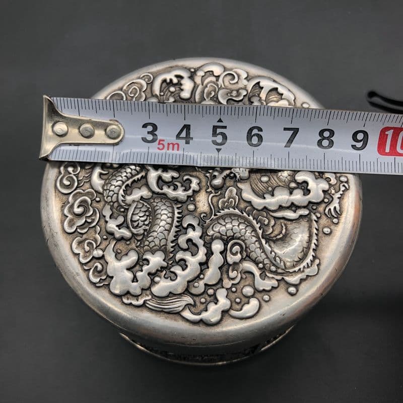 茶壺 双竜匣銅壺 銅器 茶道具 香道具 装飾品 工芸品 美術品 置物