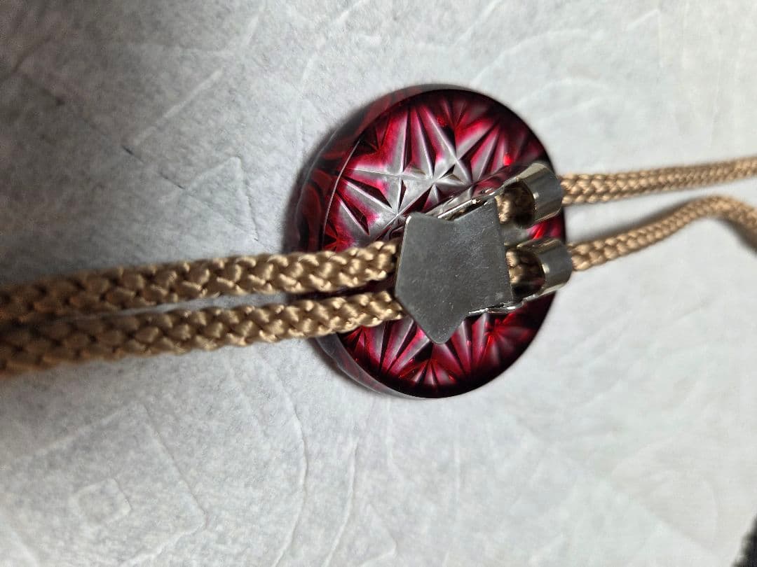 創作 島津 薩摩切子 色被ガラス ループタイ