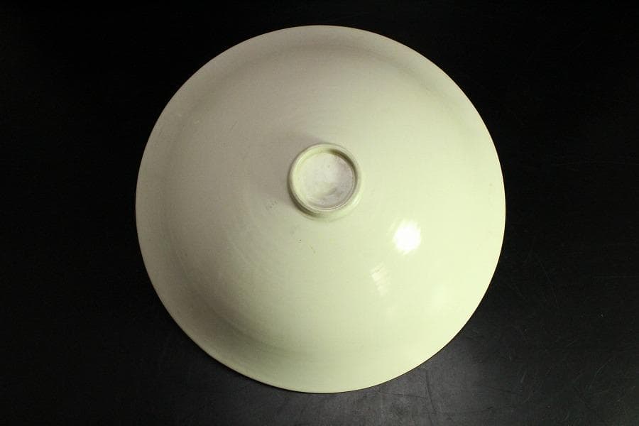 中国美術 白磁 蓮花魚紋 大碗(K-A403)