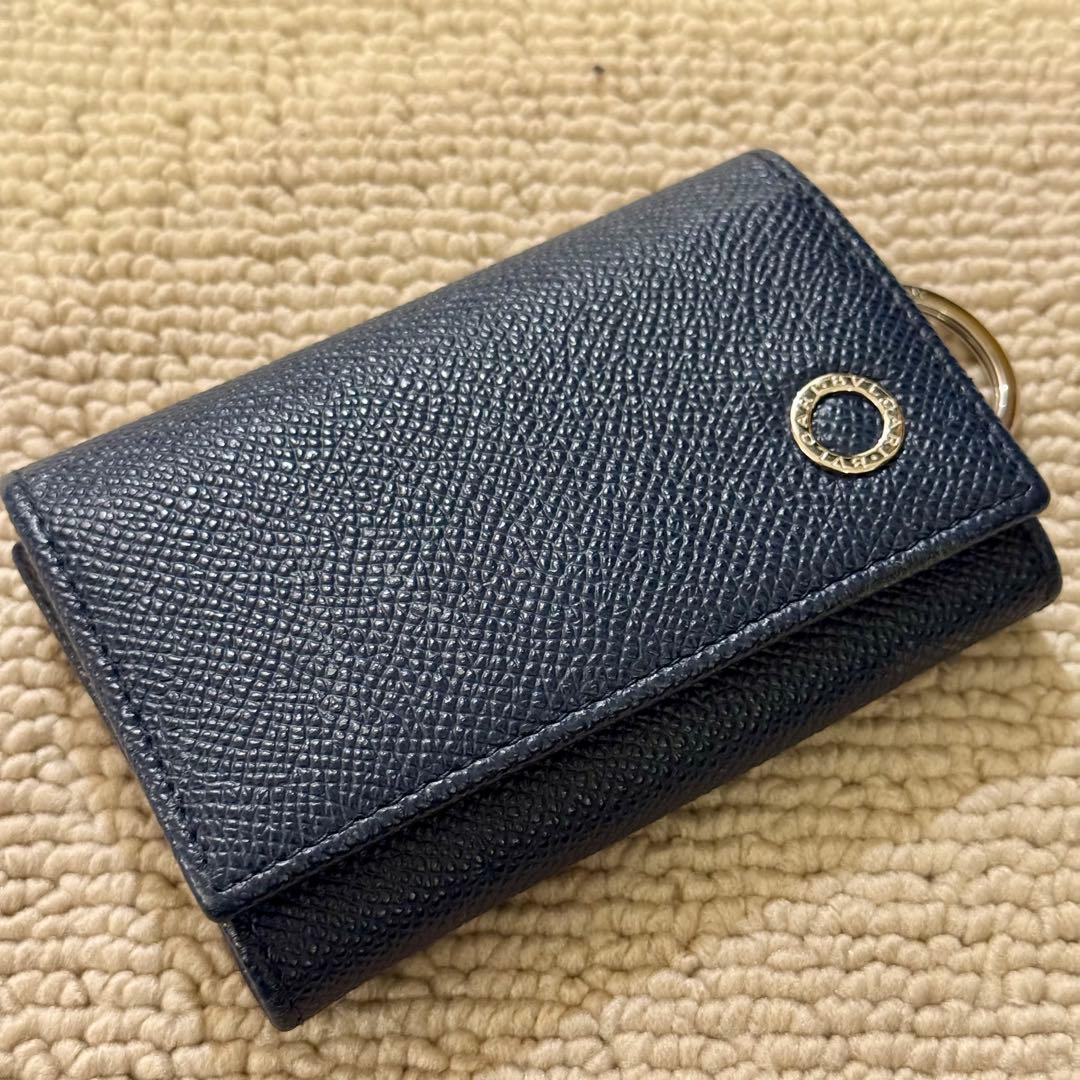 ふくまんえん様専用 BVLGARI ネイビー グレインレザー 6連 キーケース