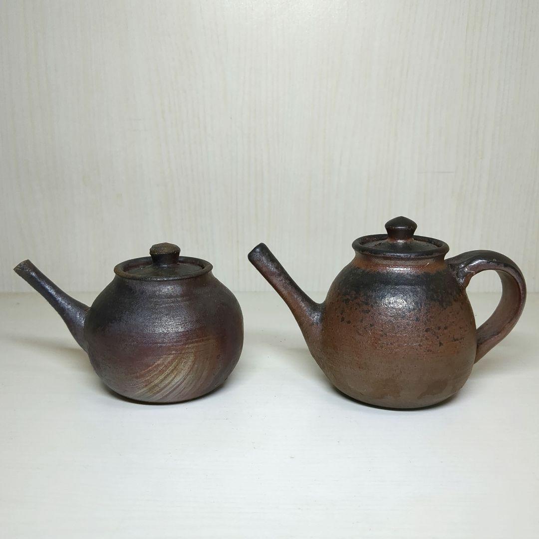 備前焼 作家物 東流 窯変 手造り 宝瓶1個 急須1個 煎茶器 - メルカリ
